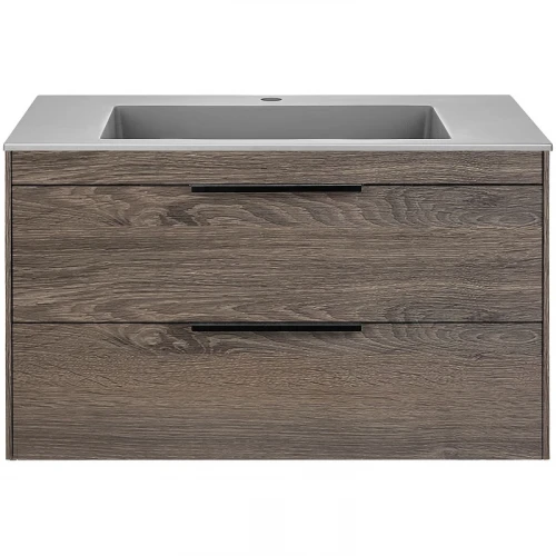 Тумба под раковину Vincea Chiara 2D 80 VMC-2C2800RO подвесная R.Oak МДФ / ЛДСП