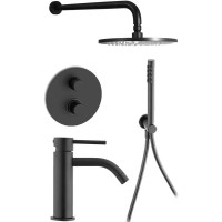 Комплект смесителей Paffoni Light KITLIQ018NO071 Черный матовый латунь