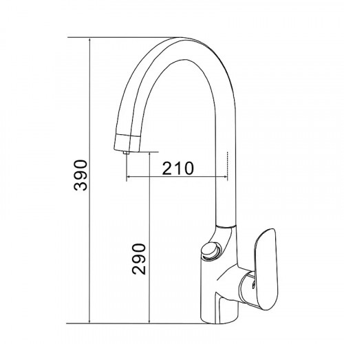 Смеситель для кухни Shevanik S368 цвет Хром