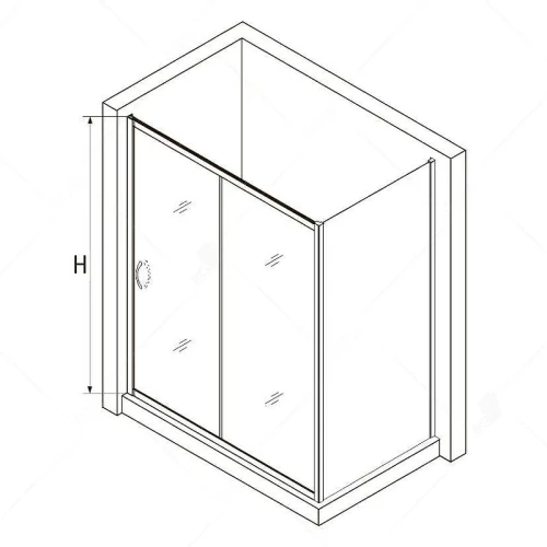 Душевой уголок RGW Passage 130x80 35087638-14 профиль цвет Черный стекло прозрачное