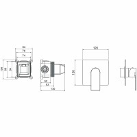 Смеситель для душа Aquatek Лира AQ1466CR Хром латунь встраиваемый