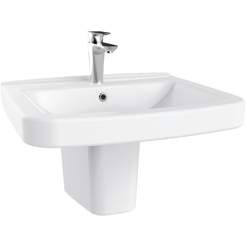 Раковина Creavit Lara 60 LR060-00CB00E-0000 Белая фарфор подвесная