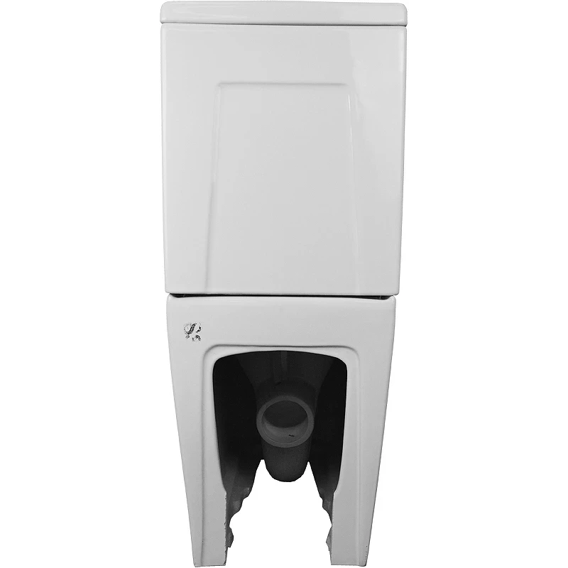 Унитаз компакт Azario Quadro AZ-2175 Белый с бачком и сиденьем Микролифт фаянс напольный