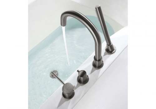 Смеситель на борт ванны Aquatek Европа AQ1348BGM цвет Оружейная сталь