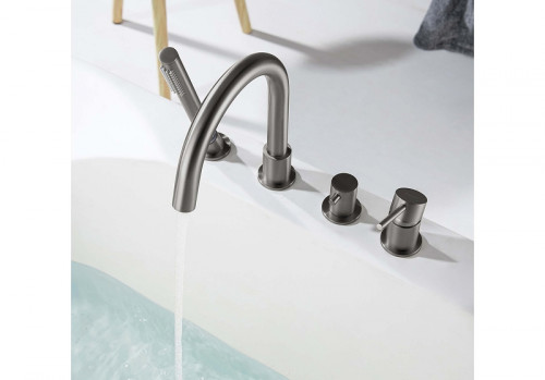 Смеситель на борт ванны Aquatek Европа AQ1348BGM цвет Оружейная сталь