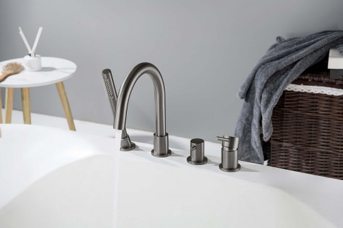 Смеситель на борт ванны Aquatek Европа AQ1348BGM цвет Оружейная сталь