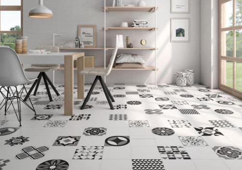 Керамогранит Geotiles Geomix Vendome 22,3х22,3 белый, черный Испания