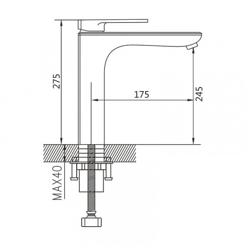 Смеситель для раковины Shevanik S8511 цвет Хром