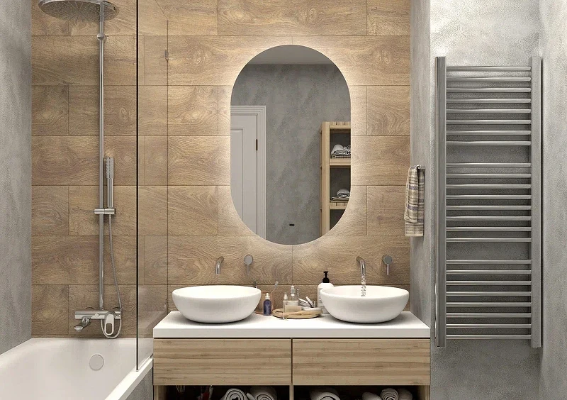 Зеркало Континент Fleur 600x1000 ЗЛП532 с подсветкой с бесконтактным выключателем стекло