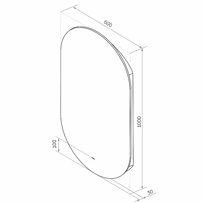 Зеркало Континент Fleur 600x1000 ЗЛП532 с подсветкой с бесконтактным выключателем стекло