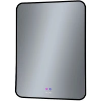 Зеркало Grossman Elegans-норма Black 60 1760802 с подсветкой Черное с сенсорным выключателем и подогревом стекло