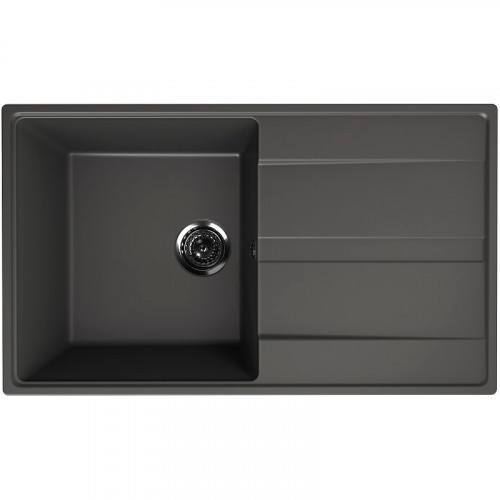 Кухонная мойка Ulgran Quartz Prima 850-09 Асфальт искусственный камень (литьевой мрамор) встраиваемый