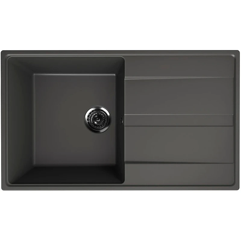 Кухонная мойка Ulgran Quartz Prima 850-09 Асфальт искусственный камень (литьевой мрамор) встраиваемый