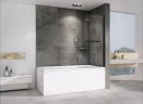 Шторка на ванну Abber Ewiges Wasser AG50080B профиль Черный стекло прозрачное