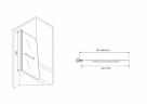 Шторка на ванну Abber Ewiges Wasser AG50080B профиль Черный стекло прозрачное