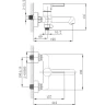 Смеситель для ванны Haiba HB60814 Хром латунь на стену