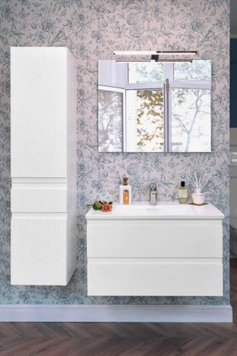 Шкаф пенал Jacob Delafon Madeleine 35 EB2069G-J51 L подвесной Белый матовый МДФ / ЛДСП