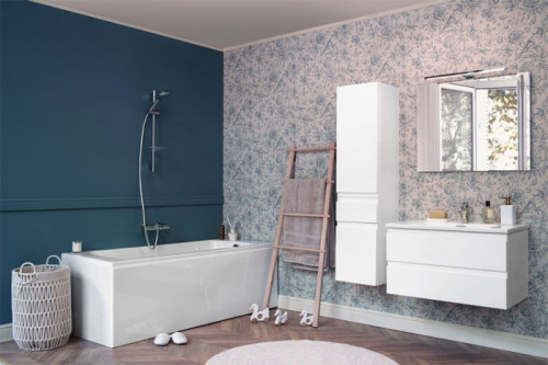 Шкаф пенал Jacob Delafon Madeleine 35 EB2069G-J51 L подвесной Белый матовый МДФ / ЛДСП