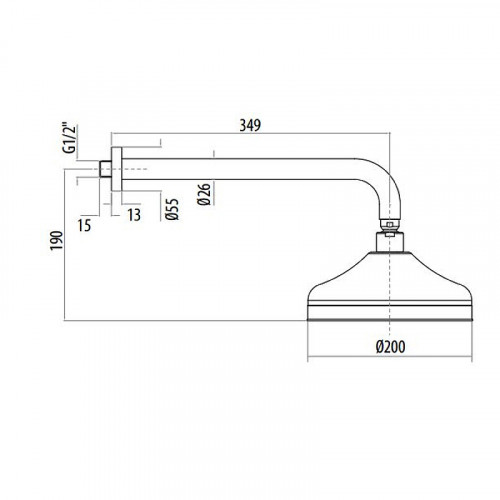 Верхний душ Gattoni Programma Doccia SFPCL20V0br Бронза латунь на стену