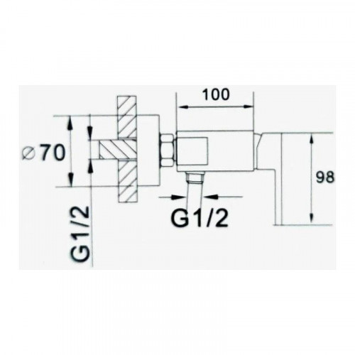 Смеситель для душа D-Lin D160366-C цвет  Белый  Хром