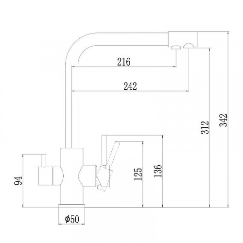Смеситель для кухни Fmark FS0862C цвет Золото матовое
