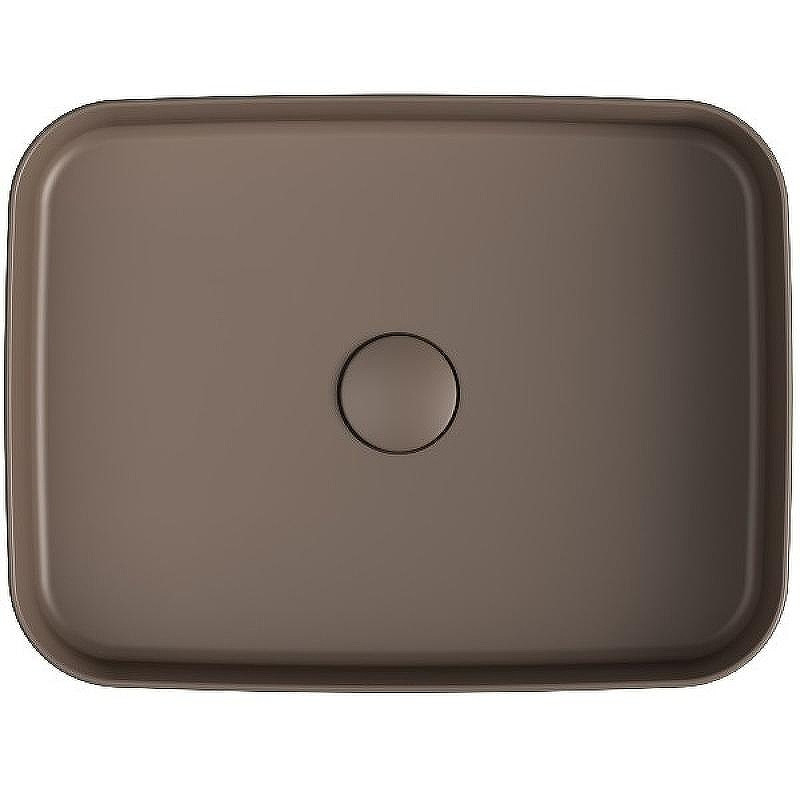 Раковина накладная Isvea Infinity 50 10NF65050-2H Коричневая матовая