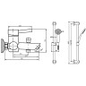 Смеситель для ванны Dorff Logic New D0103030SS Нержавеющая сталь нержавеющая сталь на стену