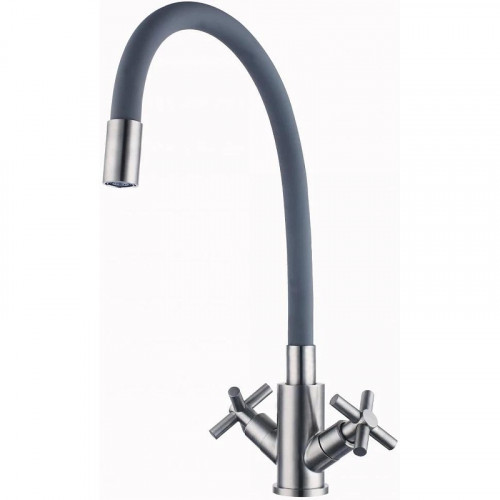 Смеситель для кухни Fmark FS8442-04 цвет Сатин Серый