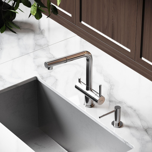 Смеситель для кухни Sancos Spin SC4015BN цвет Никель брашированный