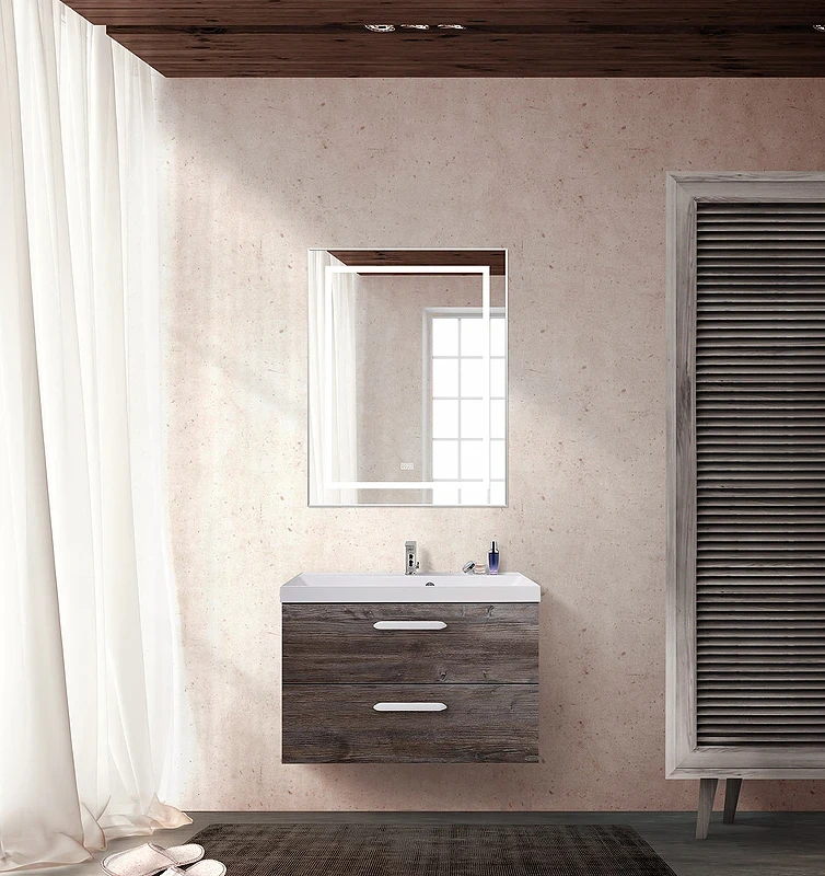 Тумба под раковину BelBagno Aurora 80 AURORA-800-2C-SO-PP подвесная Pino Pasadena МДФ / ЛДСП