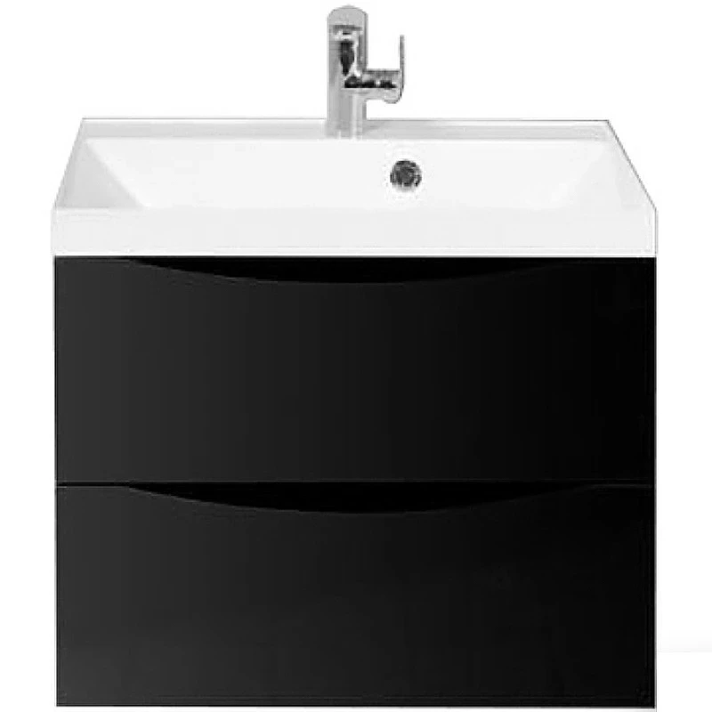 Тумба под раковину BelBagno Marino 60 MARINO-600-2C-SO-NL-P подвесная Nero Lucido МДФ / ЛДСП