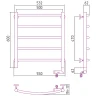 Электрический полотенцесушитель Сунержа Галант 2.0 600x500 R 15-5201-6050 Темный титан муар нержавеющая сталь