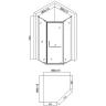 Душевой уголок Agger 90x90 A03-090MCR/G профиль Хром стекло матовое