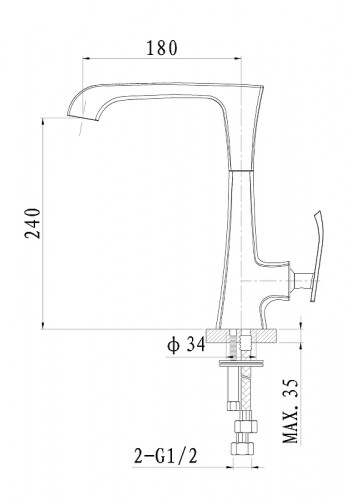 Смеситель для кухни Wonzon & Woghand Triumph WW-562101-CR цвет Хром