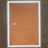 Зеркальный шкаф Silver Mirrors Киото-2 Flip 50 LED-00002681 с подсветкой Белый МДФ / ЛДСП, стекло