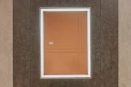Зеркальный шкаф Silver Mirrors Киото-2 Flip 50 LED-00002681 с подсветкой Белый МДФ / ЛДСП, стекло