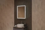 Зеркальный шкаф Silver Mirrors Киото-2 Flip 50 LED-00002681 с подсветкой Белый МДФ / ЛДСП, стекло