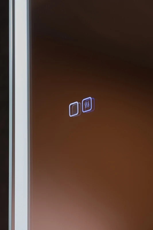 Зеркальный шкаф Silver Mirrors Киото-2 Flip 50 LED-00002681 с подсветкой Белый МДФ / ЛДСП, стекло