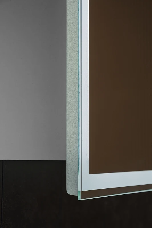 Зеркальный шкаф Silver Mirrors Киото-2 Flip 50 LED-00002681 с подсветкой Белый МДФ / ЛДСП, стекло