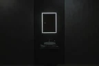 Зеркальный шкаф Silver Mirrors Киото-2 Flip 50 LED-00002681 с подсветкой Белый МДФ / ЛДСП, стекло