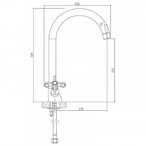 Смеситель для кухни Rossinka RS42-72 Хром