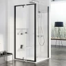 Душевая стенка Ravak Pivot PPS-90 90G70300Z1 профиль Черный стекло Transparent