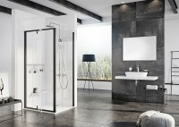 Душевая стенка Ravak Pivot PPS-90 90G70300Z1 профиль Черный стекло Transparent