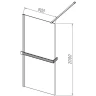 Душевая перегородка Vincea Walk-In HR 90 VSW-4HR900CLG профиль Брашированное золото стекло прозрачное