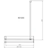 Душевая перегородка Vincea Walk-In HR 90 VSW-4HR900CLG профиль Брашированное золото стекло прозрачное