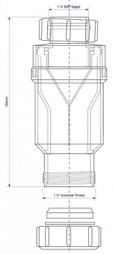 Сифон для раковины McAlpine MRNRV32-PB цвет Белый