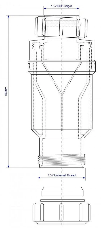 Сифон для раковины McAlpine MRNRV32-PB цвет Белый