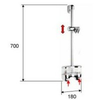 Душевая штанга Remer 312P Хром латунь на стену