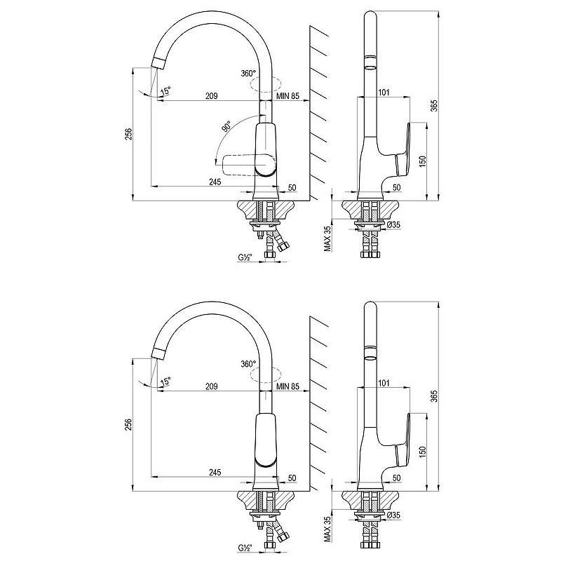 Смеситель для кухни Lemark Verba LM11405C цвет Хром