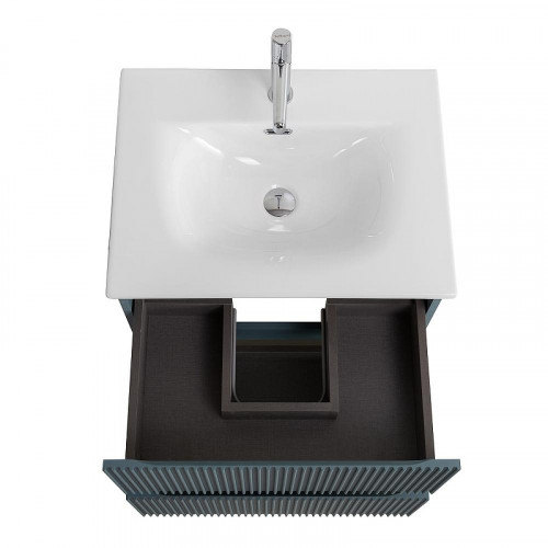 Тумба под раковину BelBagno Uno 60 UNO-600-2C-SO-AO подвесная цвет Голубой матовый